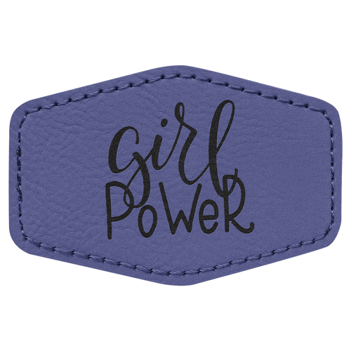 3" x 2" Laserable Leatherette Hex Patch with Kota Pro Adhesive