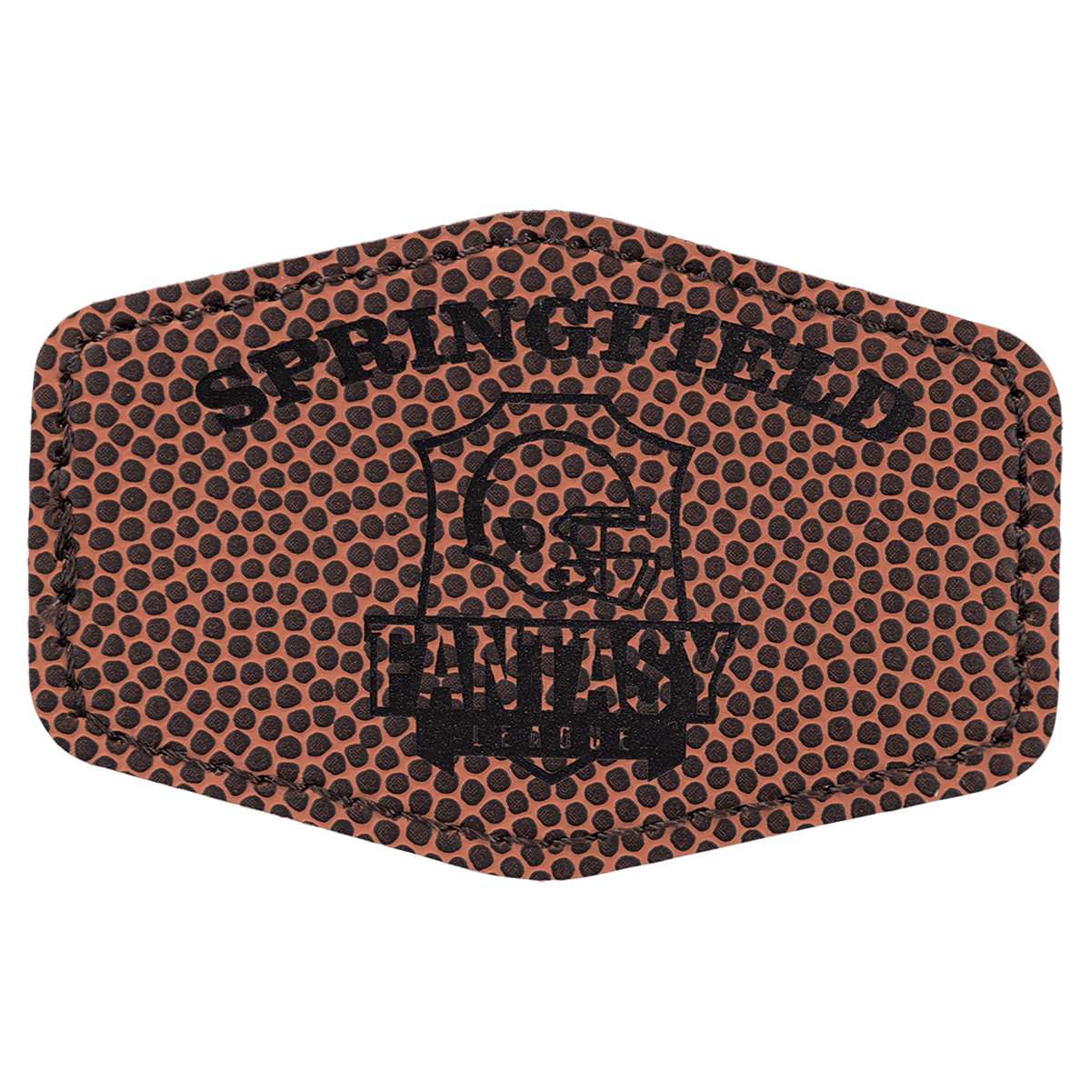 3" x 2" Laserable Leatherette Hex Patch with Kota Pro Adhesive
