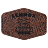 3 1/2" x 2 1/2" Laserable Leatherette Hex Patch with Kota Pro Adhesive