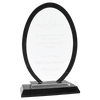 Oval Regal Glass Award — 7.5 Inches, Black or Blue