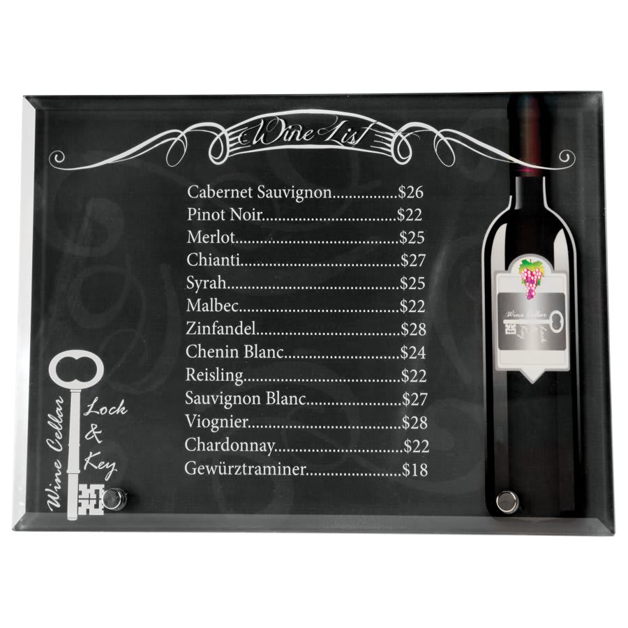 10" x 7" Sublimatable Horizontal Glass with 2 Silver Pins
