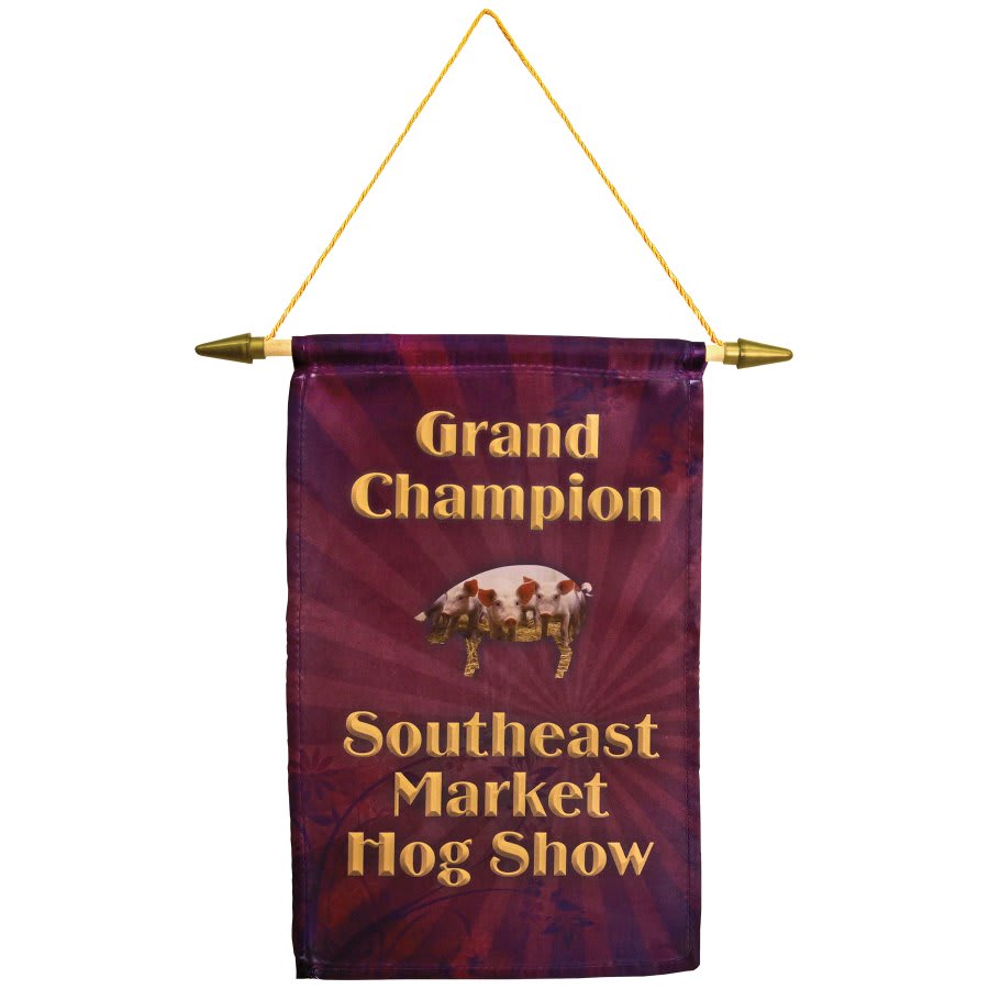 7 7/8" x 11 13/16" Sublimatable Banner with Hanging Cord