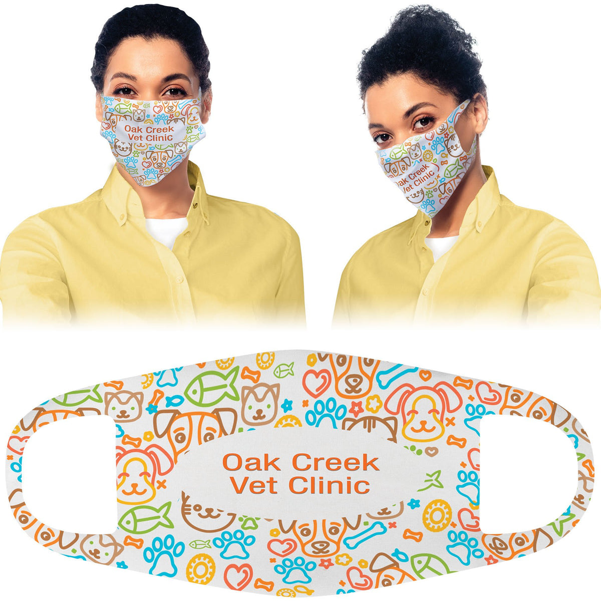 7 1/4" x 4 3/4" Large Sublimatable Face Mask