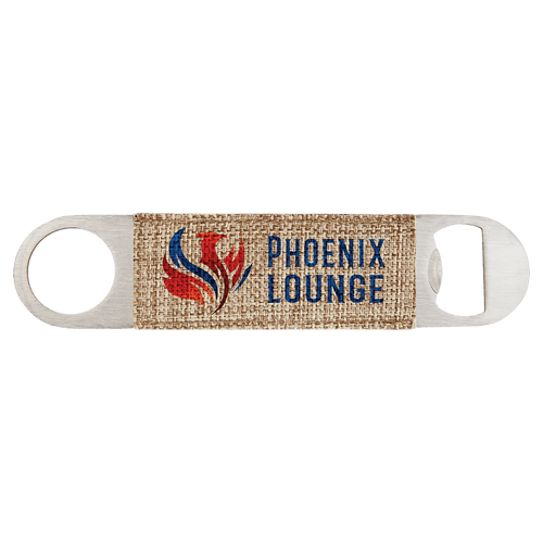 1 1/2" x 7" Sublimatable Burlap Bottle Opener