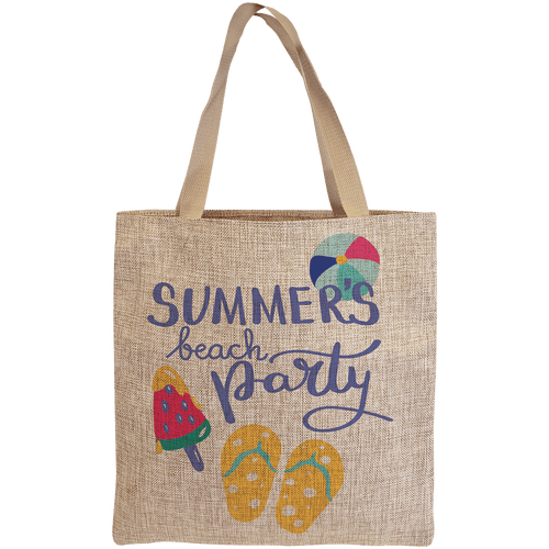 15 1/4" x 15 1/2" Burlap Sublimatable Gift Bag