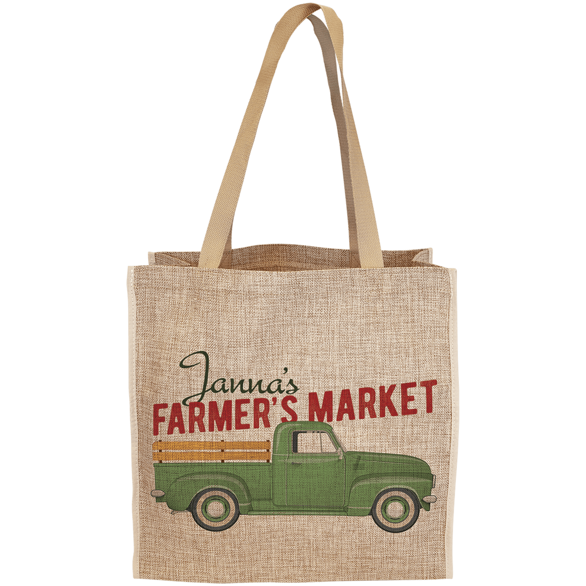 15 3/4" x 15 1/2" Burlap Sublimatable Gift Bag with 6 1/2" Gusset
