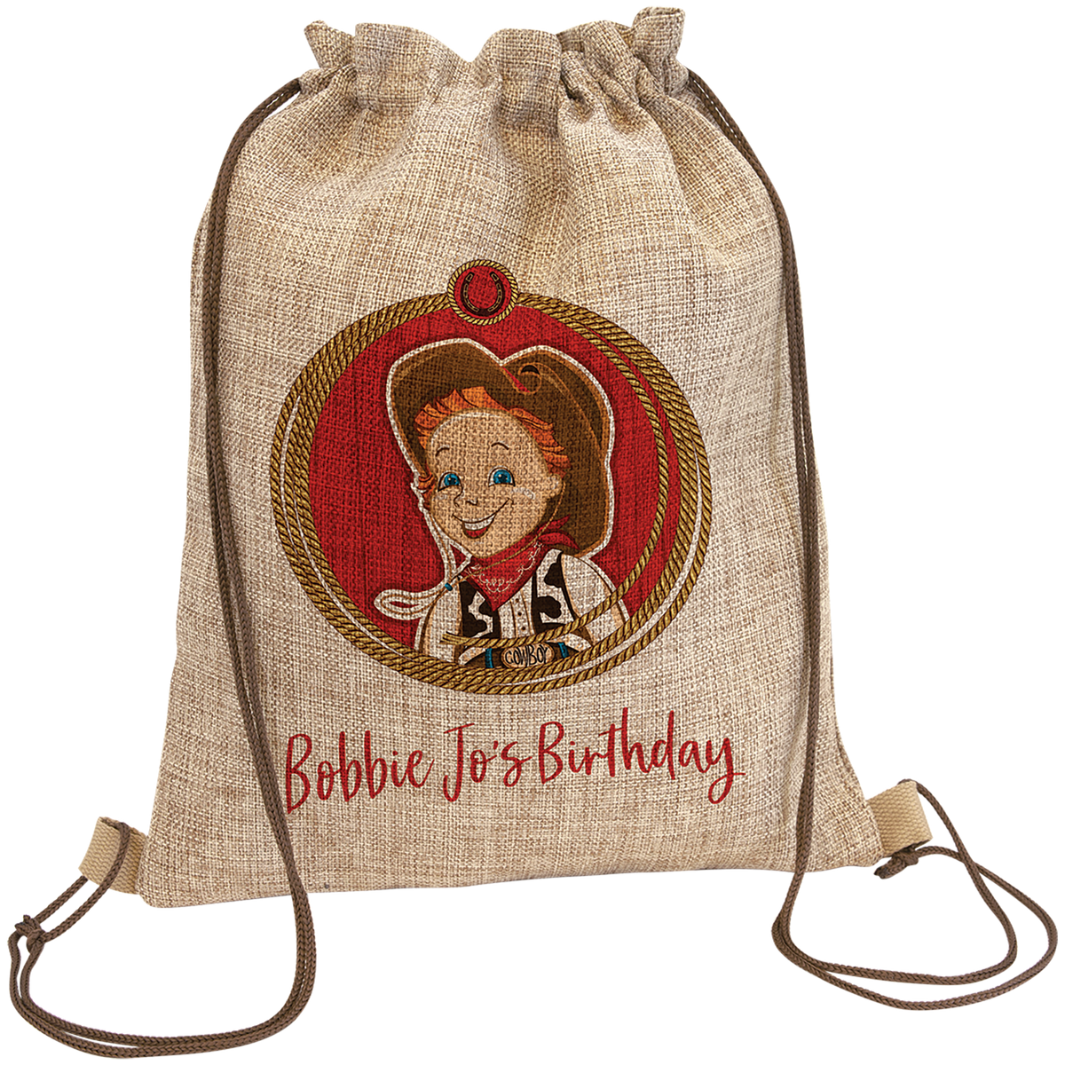 12" x 15" Burlap Sublimatable Back Sack