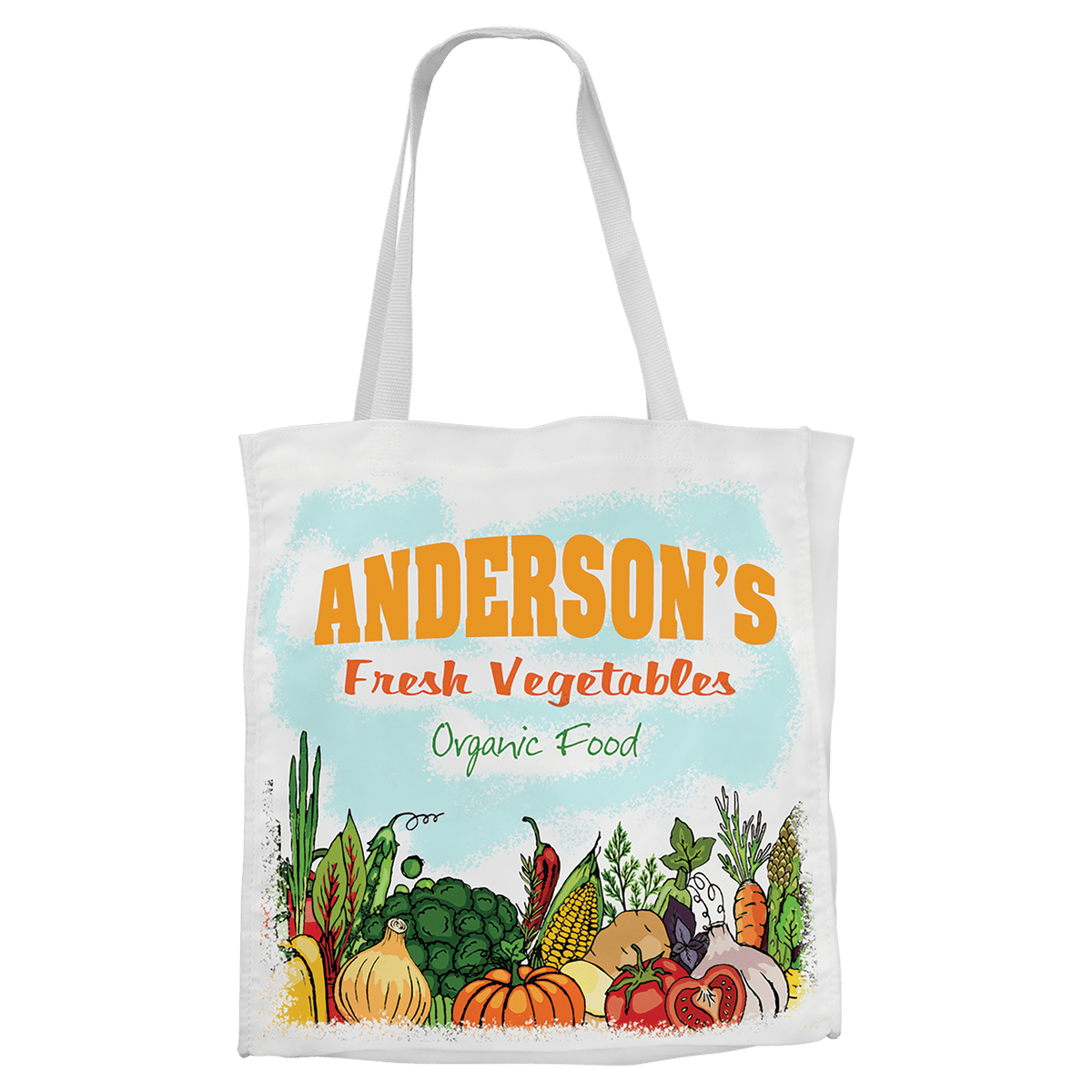 15 1/2" x 15 1/2" White Canvas Bag with 5" Gusset