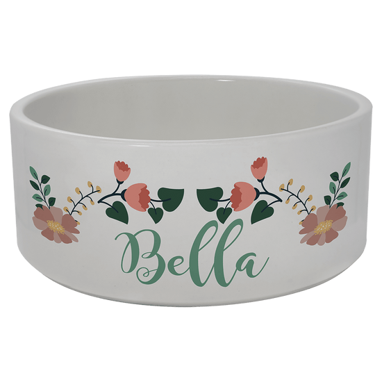 2.95" x 7.0" Sublimatable Ceramic Pet Bowl