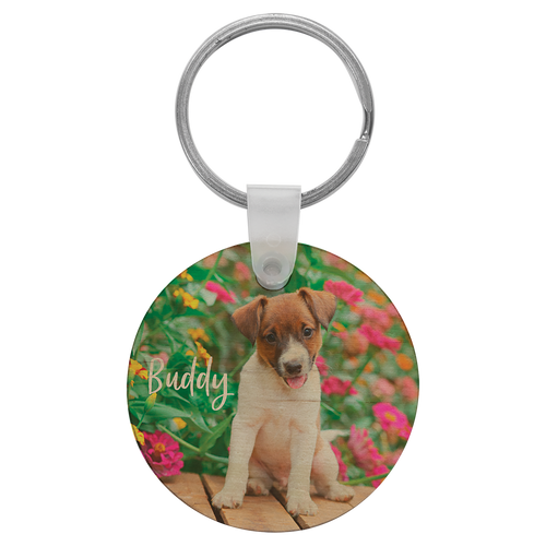 1 3/4" Diameter Sublimatable Wood Keychain