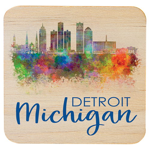 3 3/4" x 3 3/4" Square Sublimatable Wood Coaster