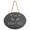 Oval Slate Decor with Hanger String