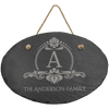 Oval Slate Decor with Hanger String