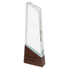 Sierra Glass Peak Award with Walnut Base
