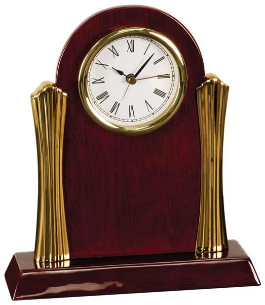 8 1/4" × 7 1/2" Piano Finish Column Clock