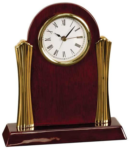 8 1/4" × 7 1/2" Piano Finish Column Clock
