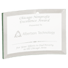 Jade Glass Crescent Award — Size and Thickness