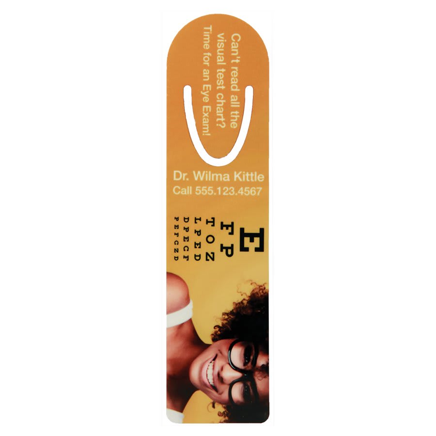 1.25" x 5" White Unisub Sublimatable Aluminum Book Mark