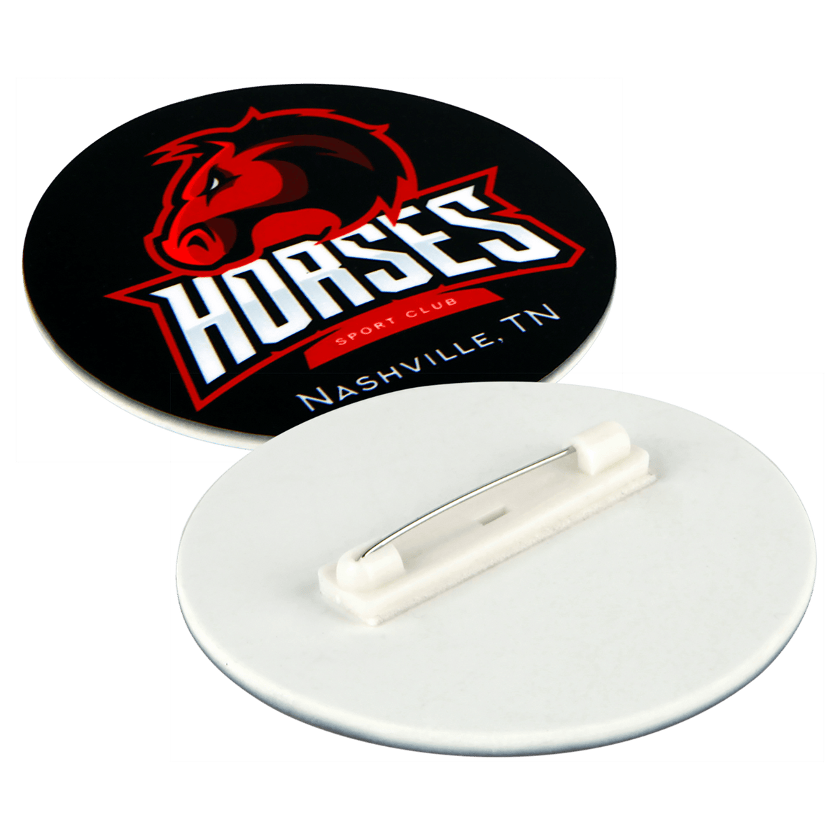 2.5" Unisub White Sublimatable Round Button with Self Adhesive Pin