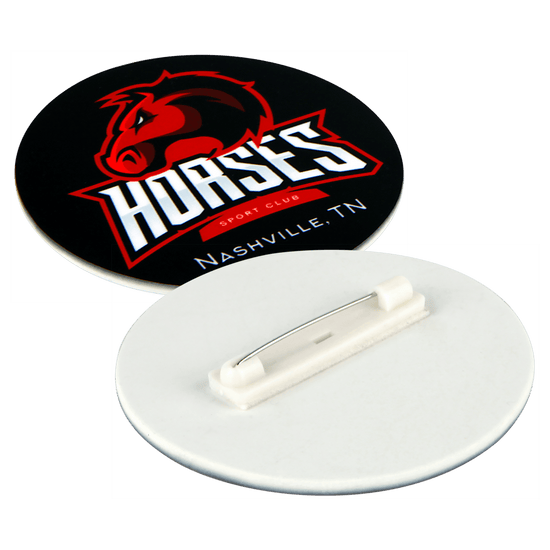 2.5" Unisub White Sublimatable Round Button with Self Adhesive Pin