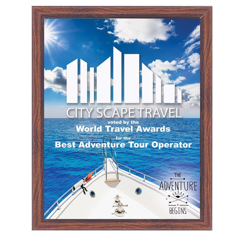 5" x 7" Unisub Sublimatable Plaque with Cherry Edge