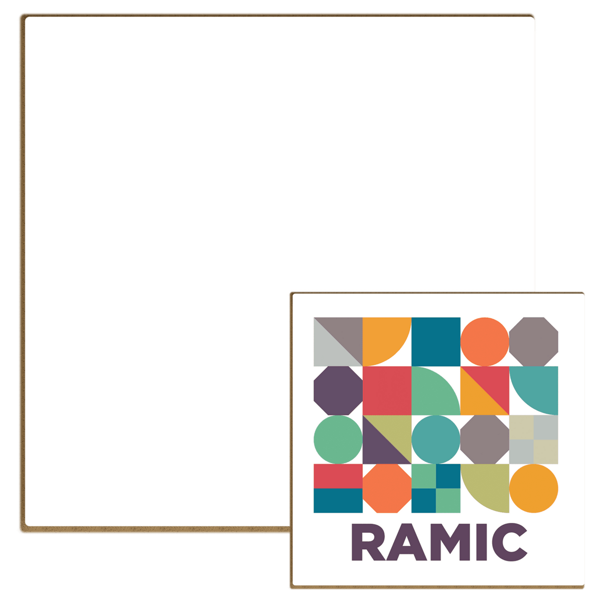 4.25" X 4.25" Gloss White Unisub Square Sublimatable Tile