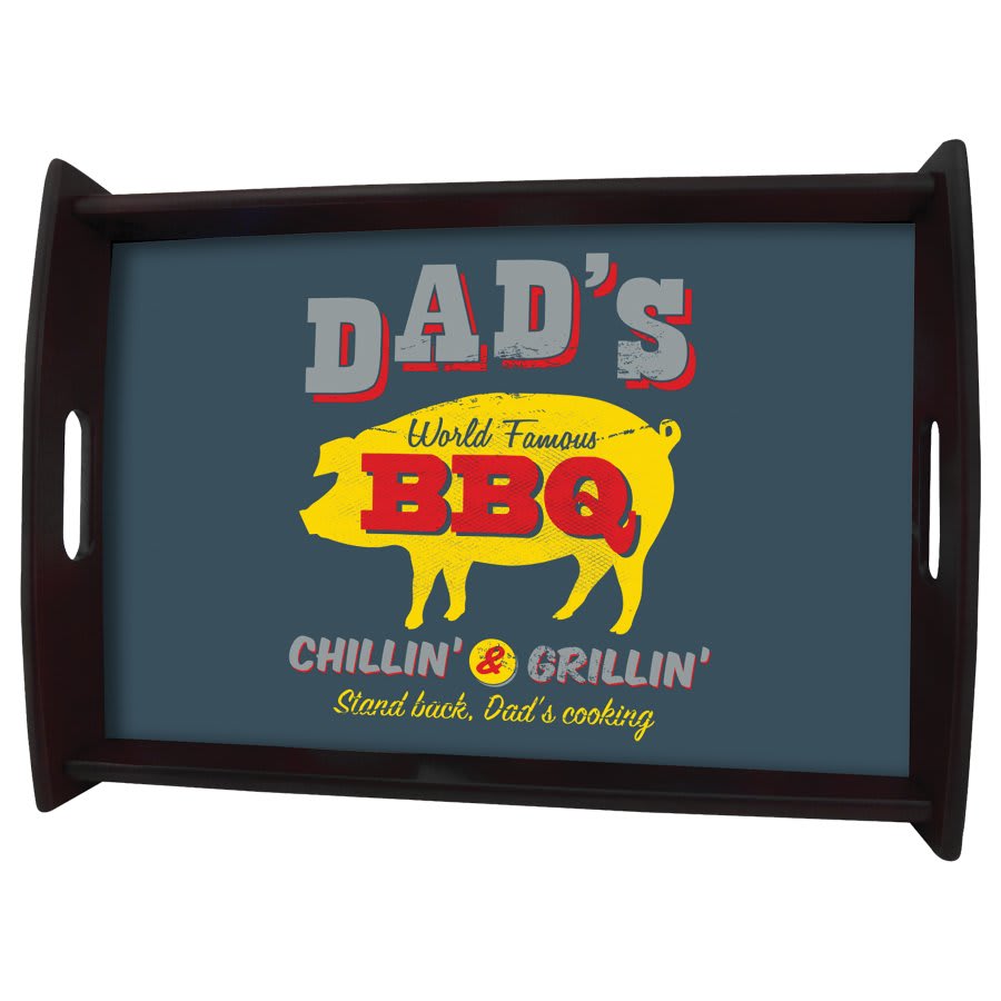 13.875" x 8.875" Unisub Espresso Black Serving Tray with Sublimatable Insert