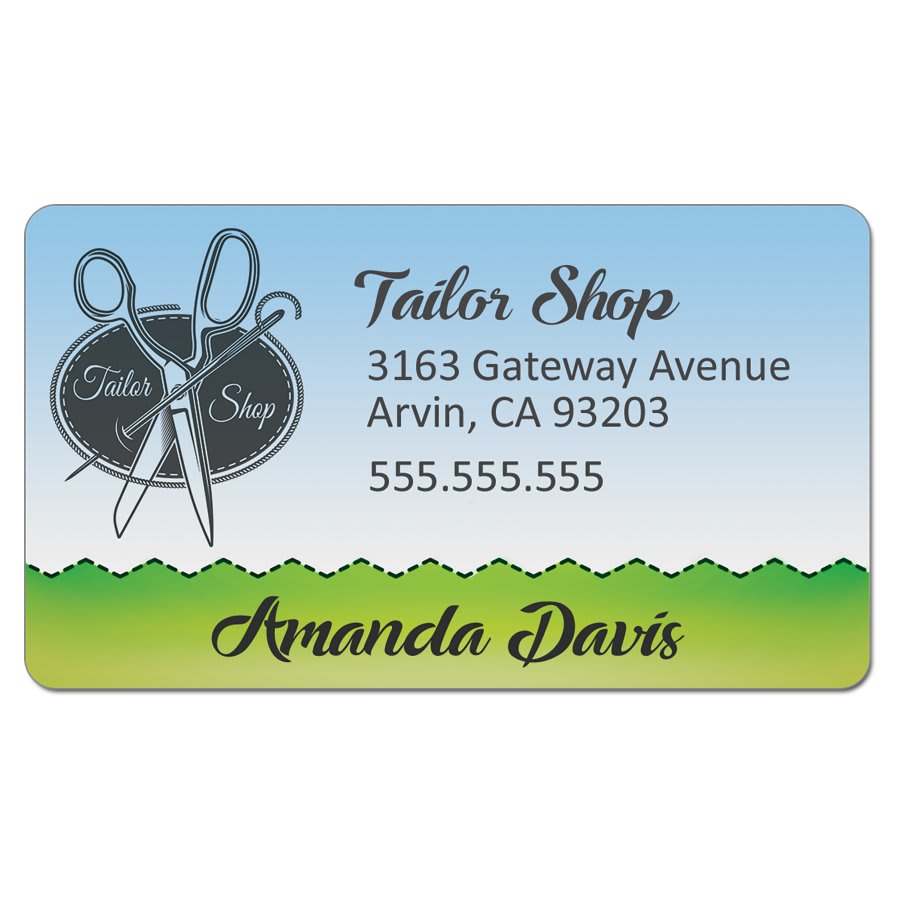 3 1/2" x 2" White Sublimatable UVSub Aluminum Business Card with Radius Corners