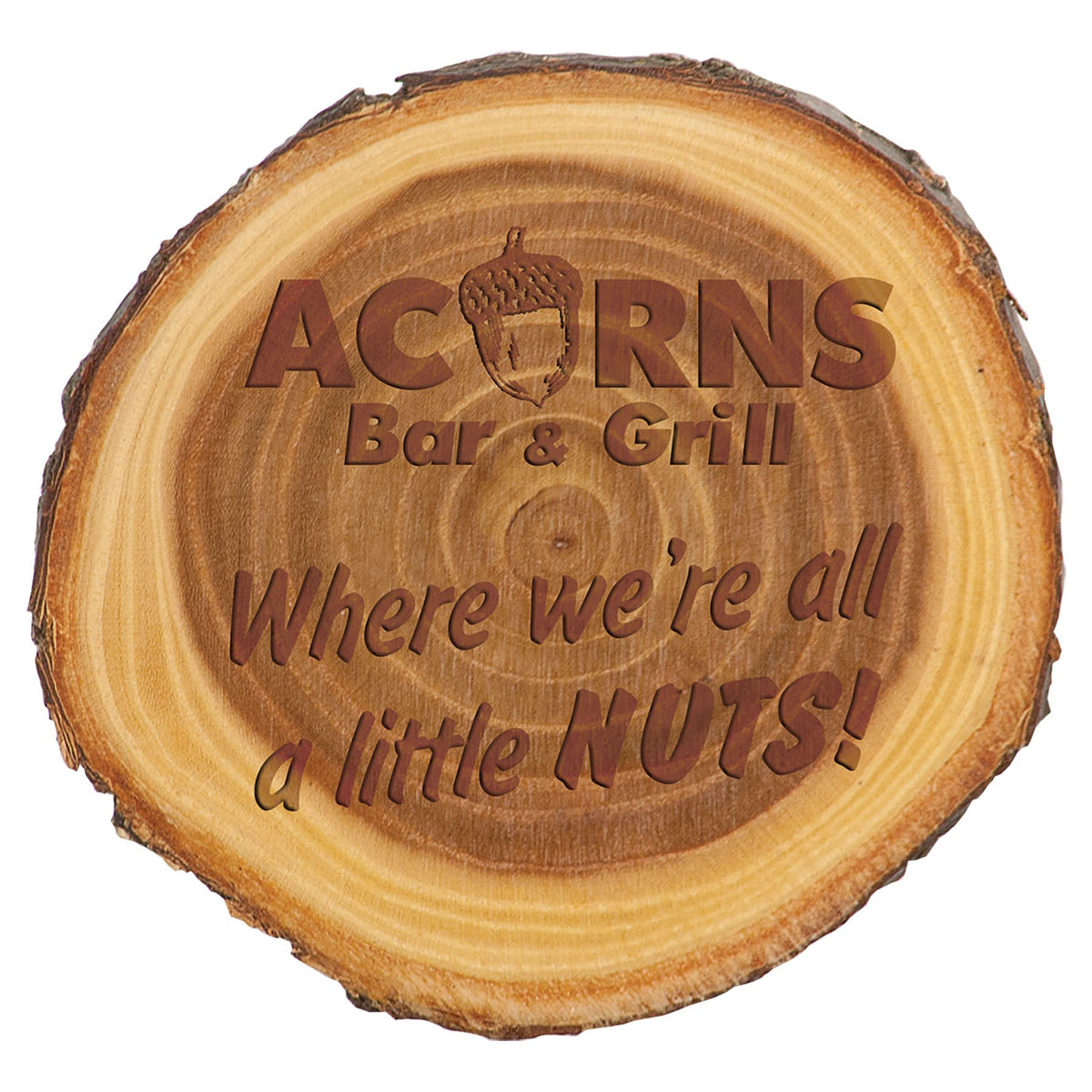 Old West Log Elmwood Plaque