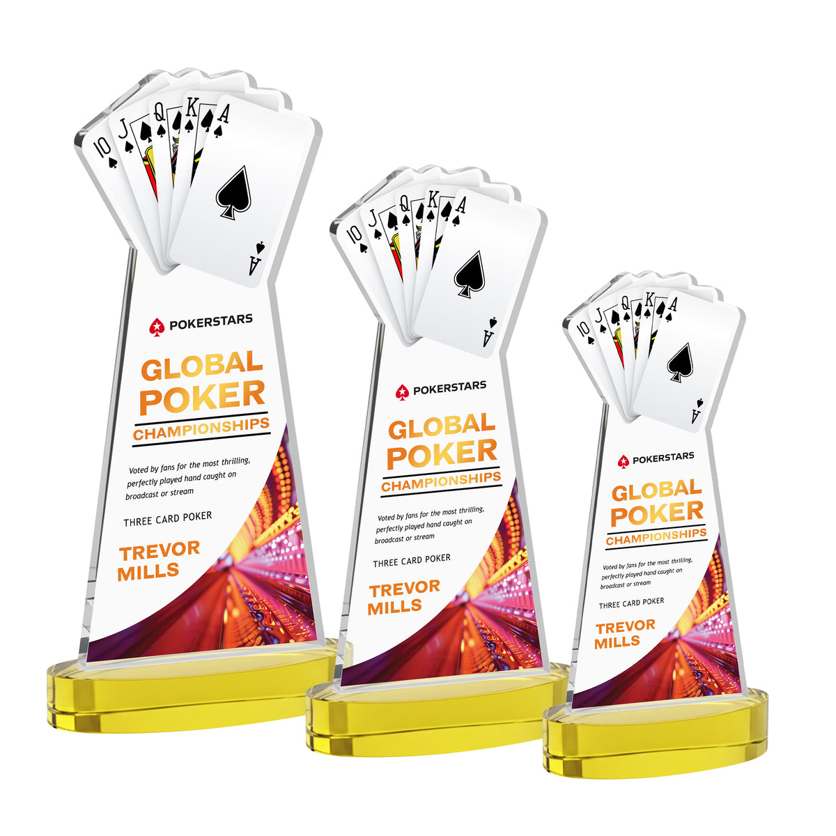 Poker VividPrint™ Award on Alberton Base - Gold