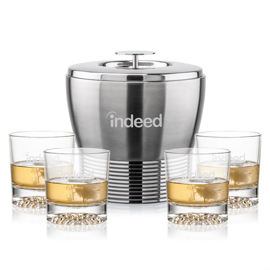 Genoa Ice Bucket & Buxton On-the-Rocks Set