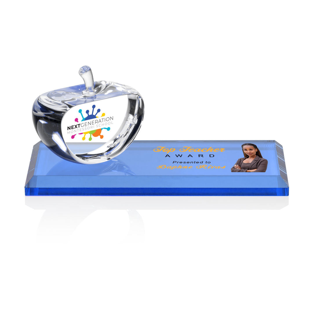 Argyle Apple VividPrint™ Award on Base