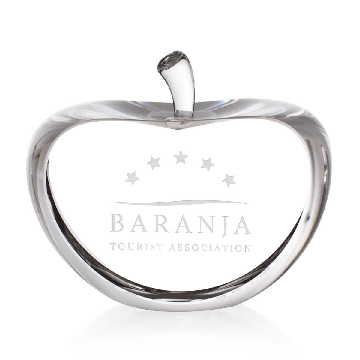 Clear Apple w/ Flat Front & Back