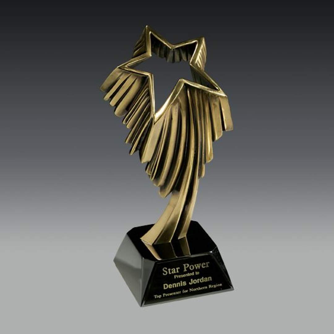 Aurora Cast Metal Shooting Star Award