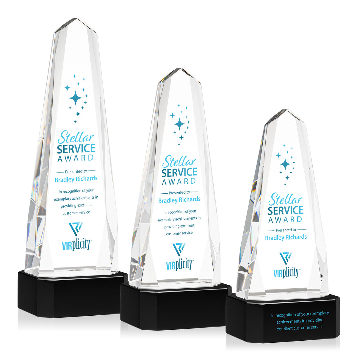 Geneva VividPrint™ Award on Base - Black