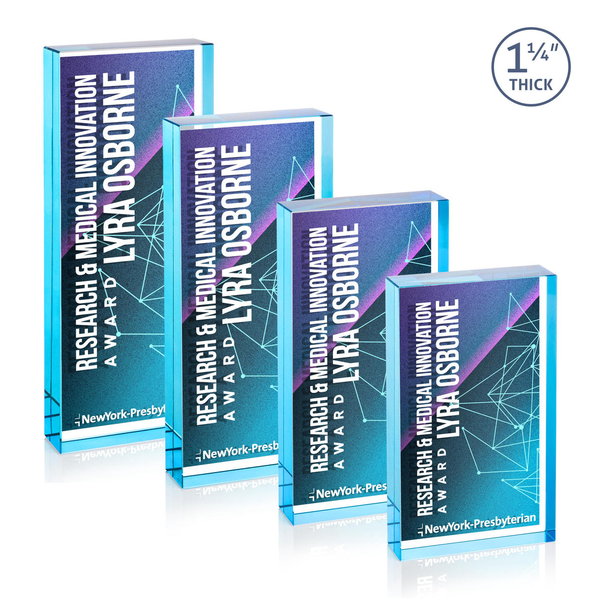 Colebrook VividPrint™ Double Sided Award - Blue