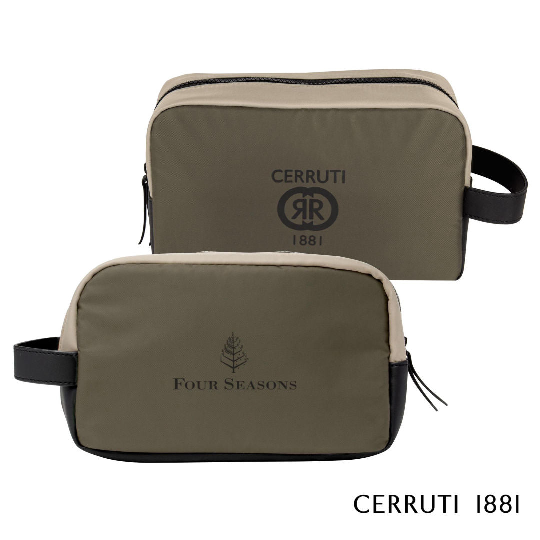 Cerruti 1881® Brick Cosmetic Bag – Khaki