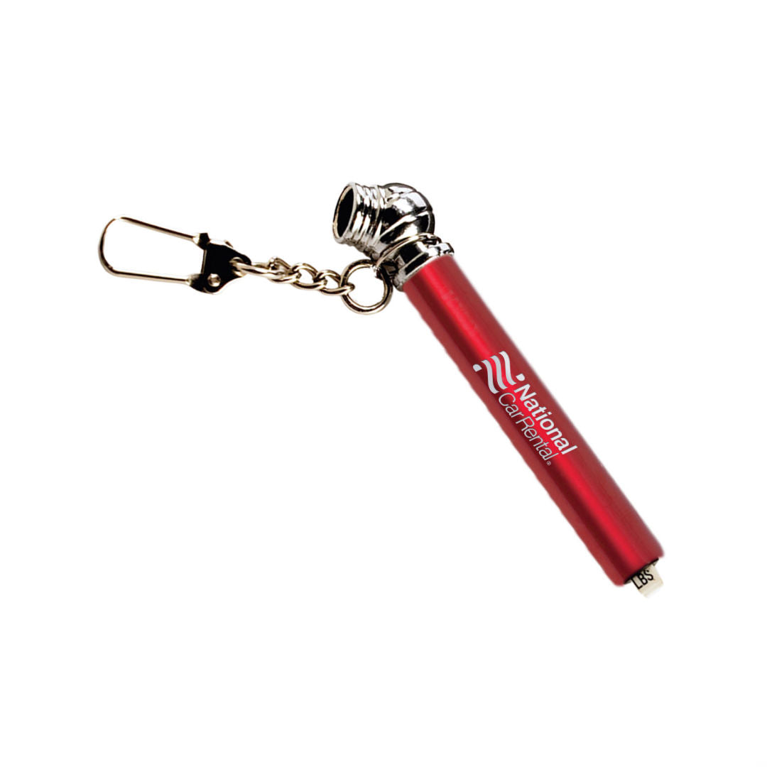 Nano Tire Gauge with Keychain – Red