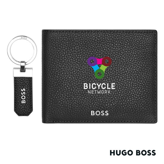 Hugo Boss® Classic Grained Key ring & Wallet Set