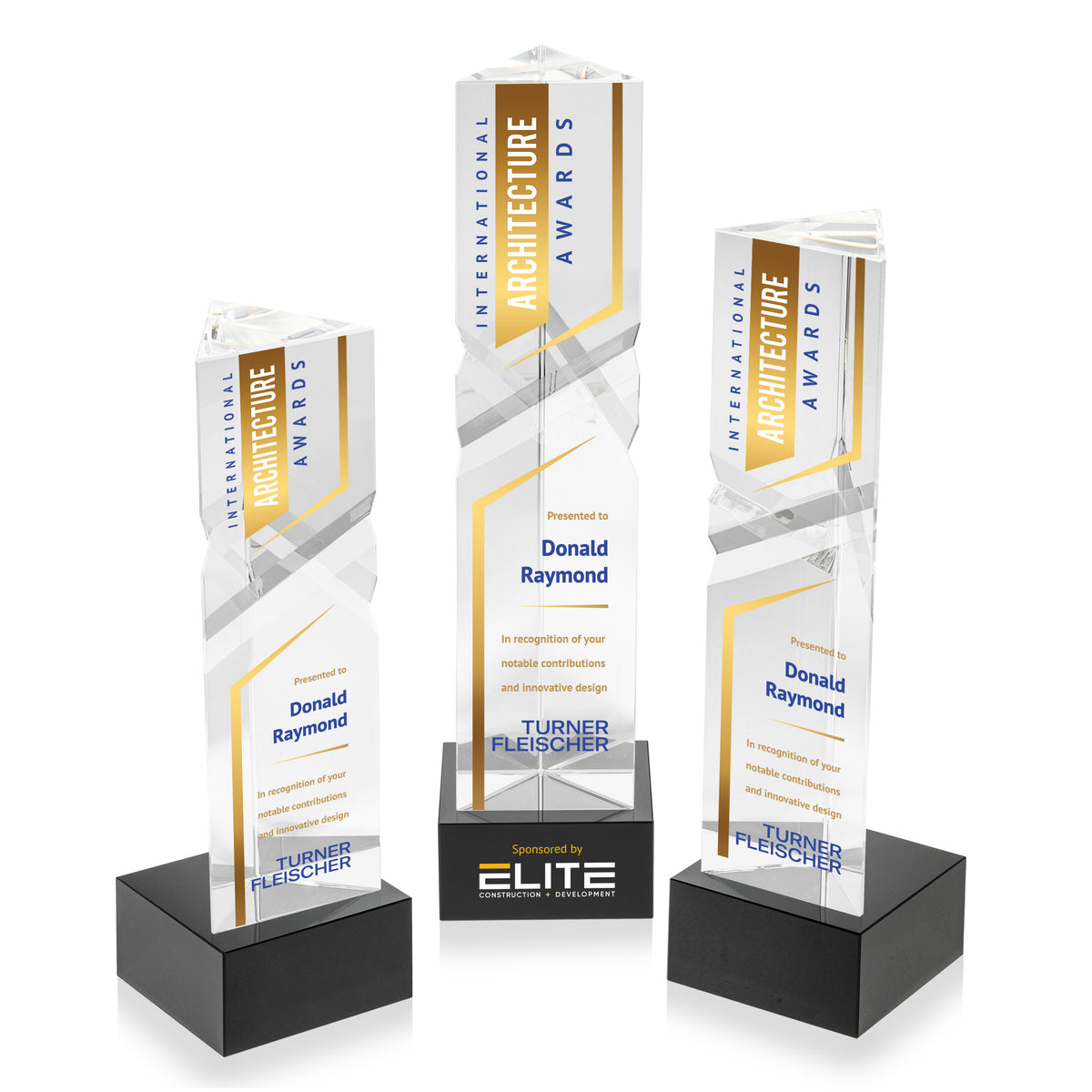 Oakham VividPrint™ Award on Hancock Base - Black