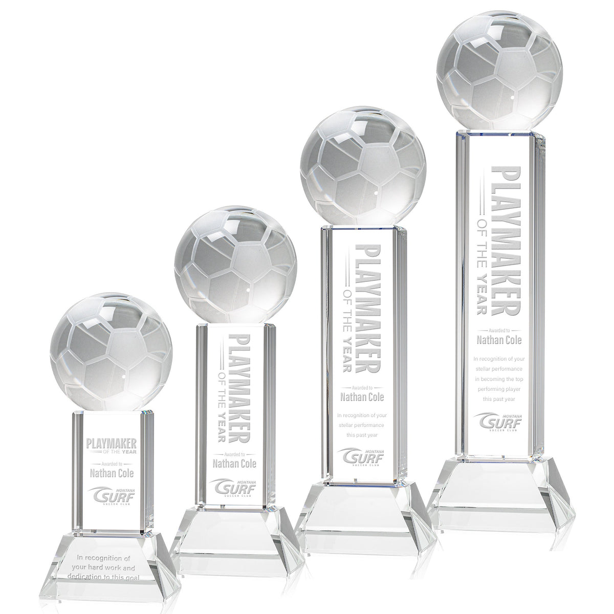 Soccer Ball Award on Stowe Base