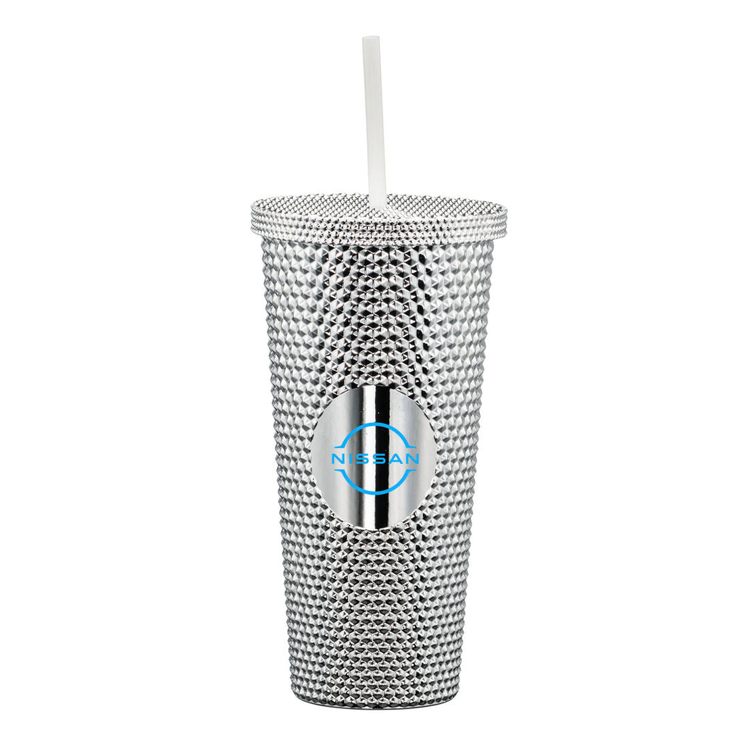 Crenshaw Textured Tumbler w/ Straw - 21oz — Silver — D147-SV