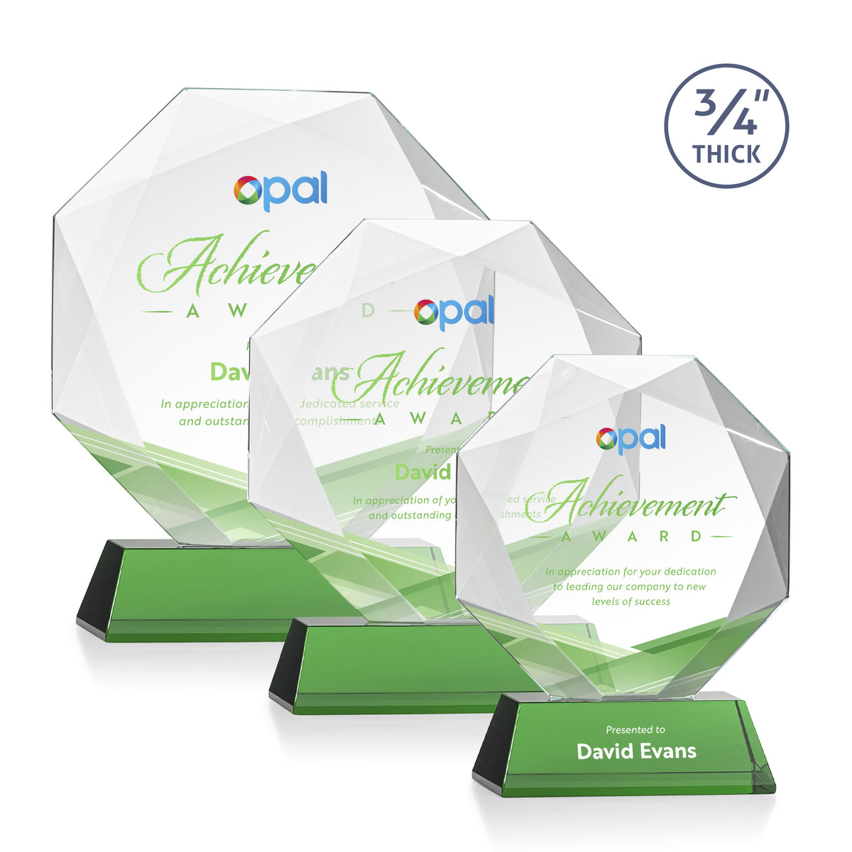 Bradford VividPrint™ Award on Newhaven Base - Green