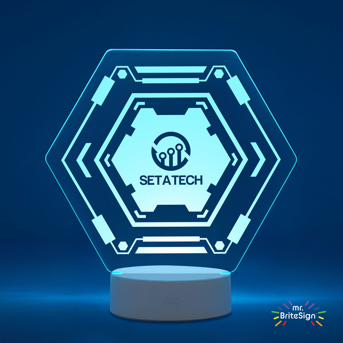 mr.BriteSign LED Acrylic Sign - Hexagon