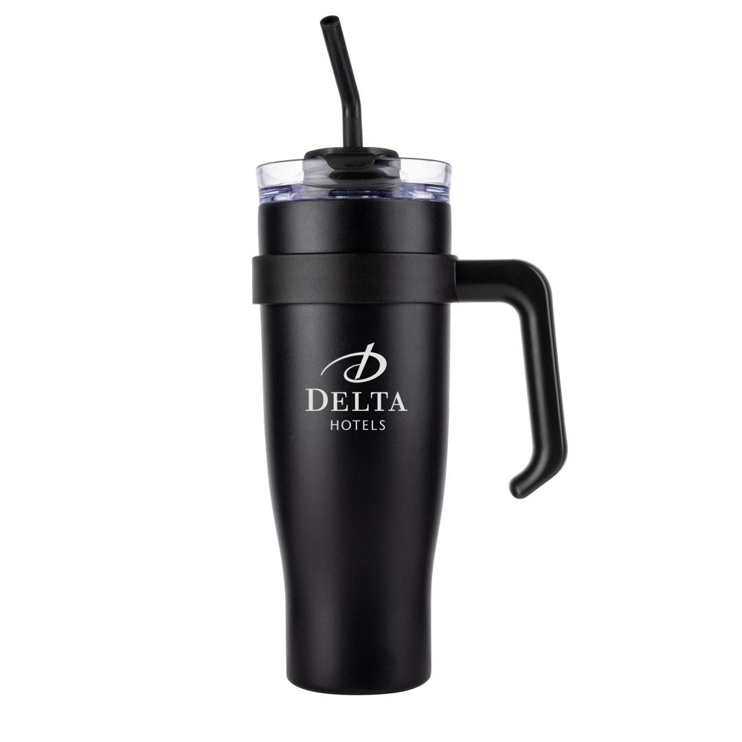 Tugela Double Wall SS Water Travel Mug - 40oz — Black — D806-BK