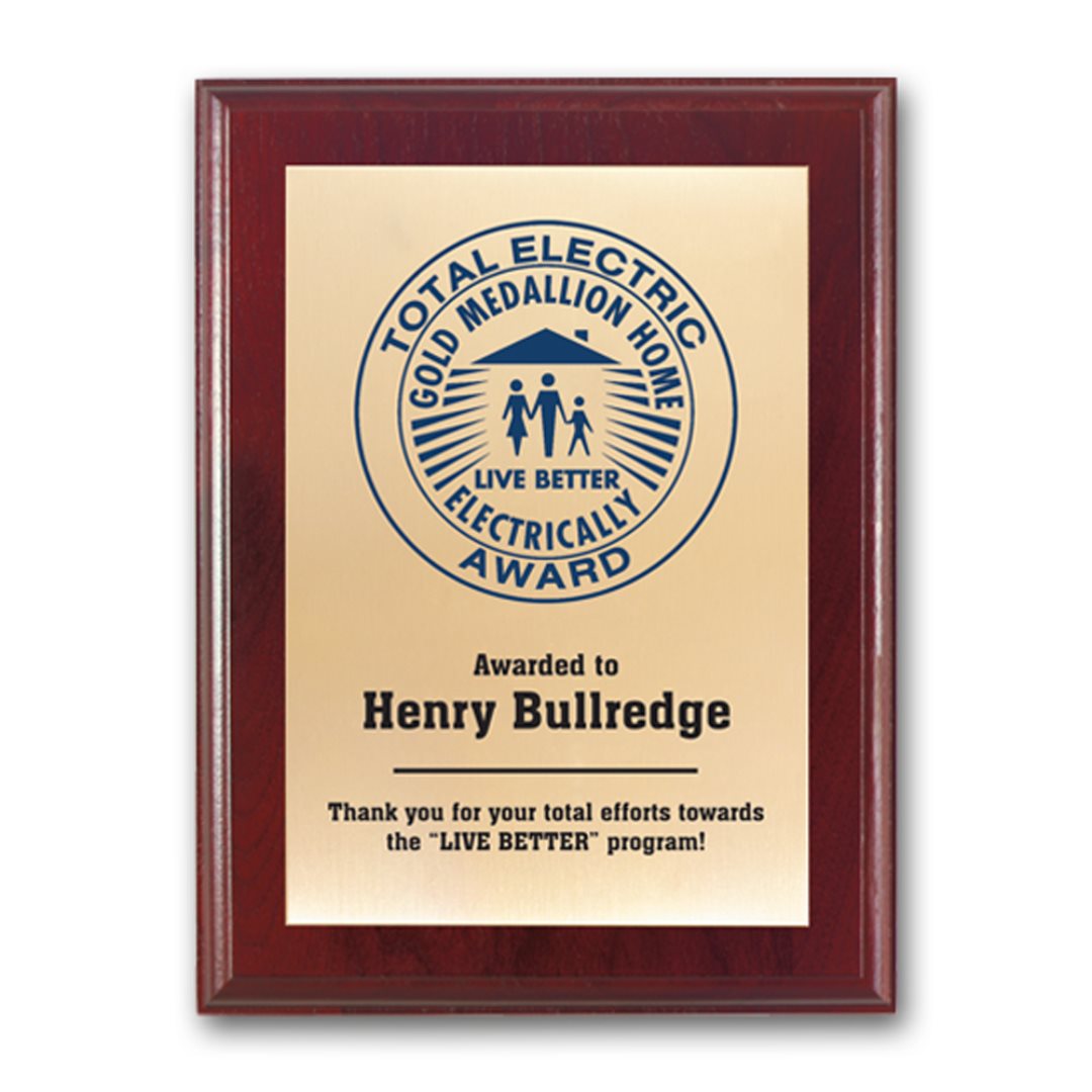 Screenprint Brass - Mahogany