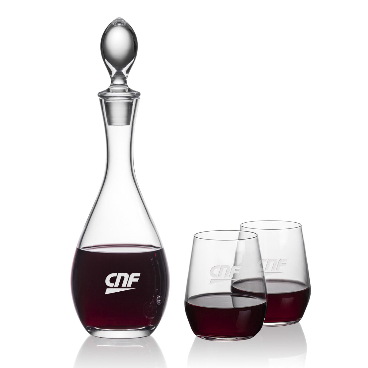 Malvern Decanter & Germain Stemless Wine