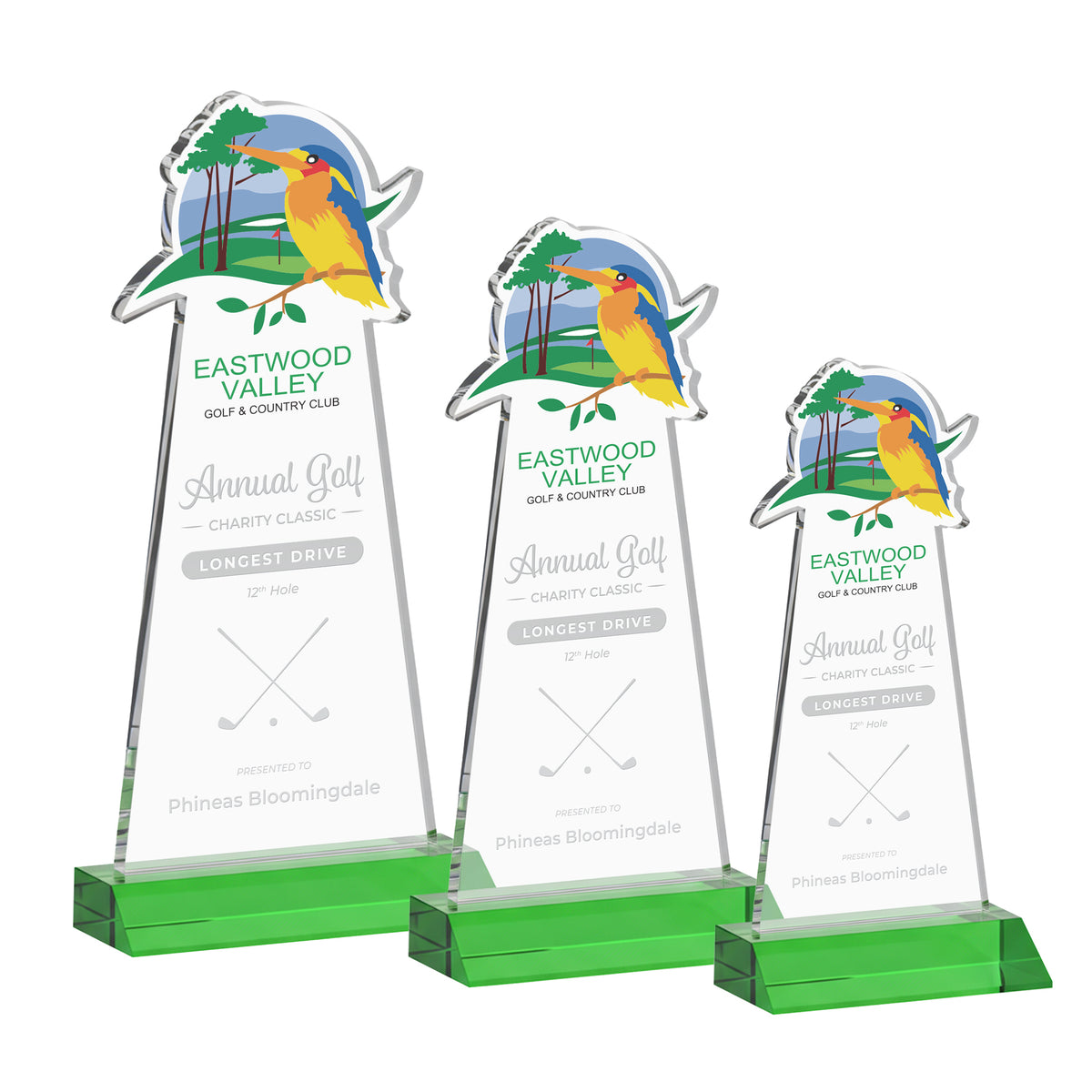EdgeCraft Tapered Award on Mitered - Green (via Air)