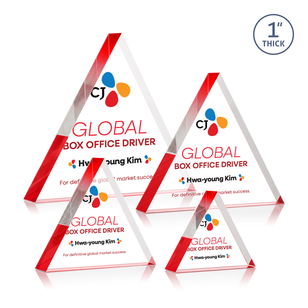 Spartan Triangle VividPrint™ Award - Red