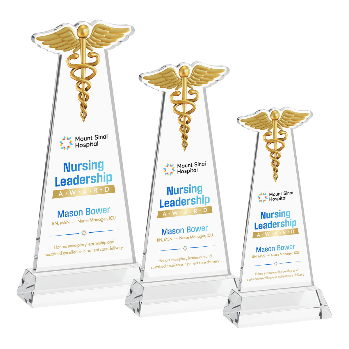 Caduceus VividPrint™ Award on Hartford Base